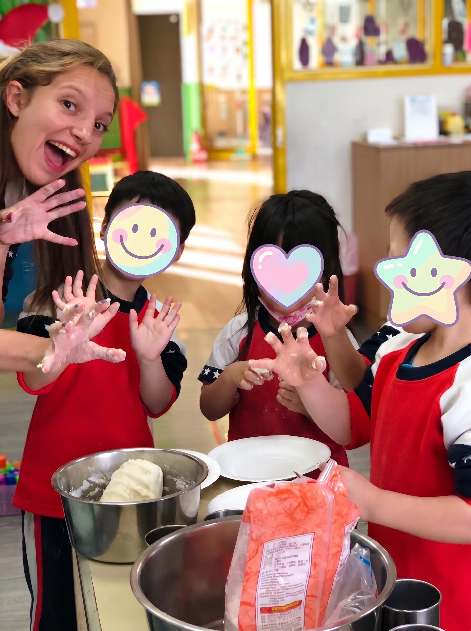 Fun baking activity with the children
